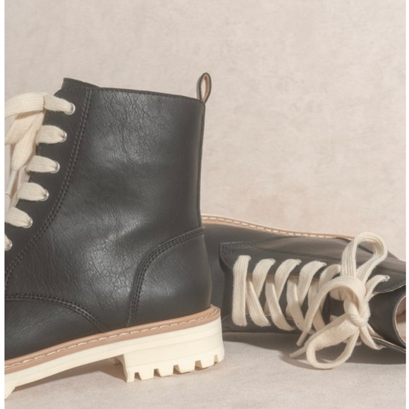 Few left! Aurora Black Combat Boots -black - Picture 6 of 7